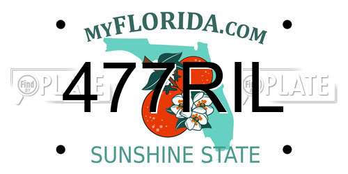477RIL Florida License Plate