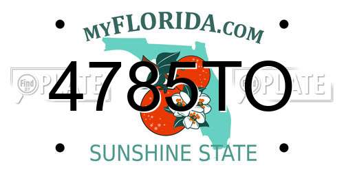 4785TO Florida License Plate