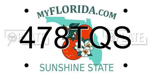 478TQS Florida License Plate
