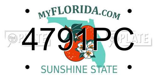 4791PC Florida License Plate