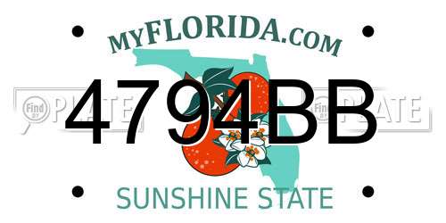 4794BB Florida License Plate