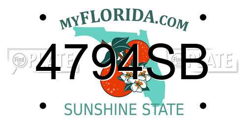 4794SB Florida License Plate