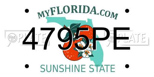 4795PE Florida License Plate
