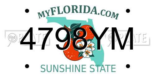 4798YM Florida License Plate