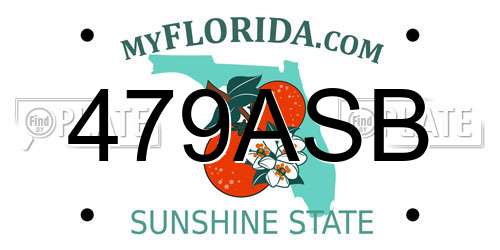 479ASB Florida License Plate