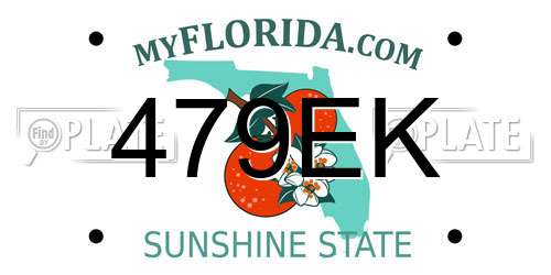 479EK Florida License Plate