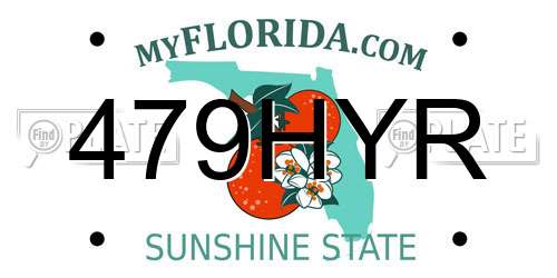 479HYR Florida License Plate