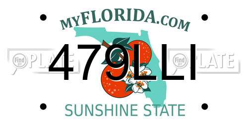479LLI Florida License Plate