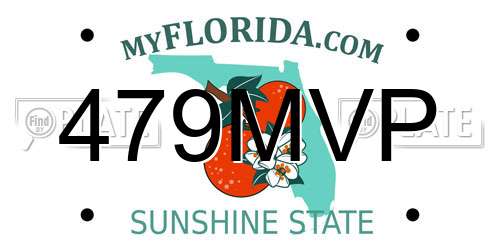 479MVP Florida License Plate