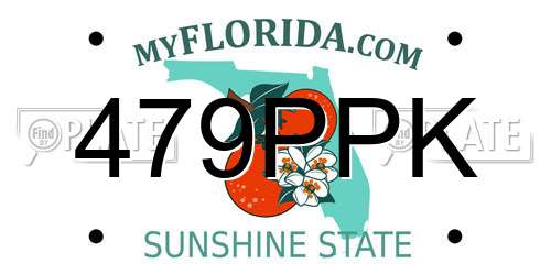 479PPK Florida License Plate