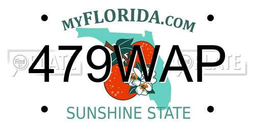 479WAP Florida License Plate