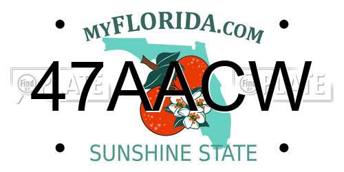 47AACW Florida License Plate