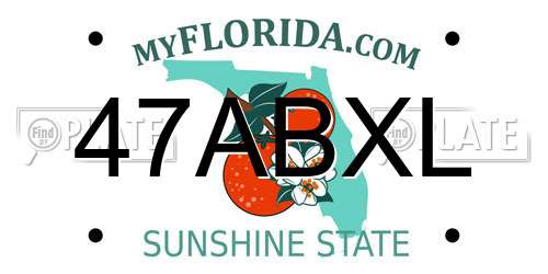 47ABXL Florida License Plate