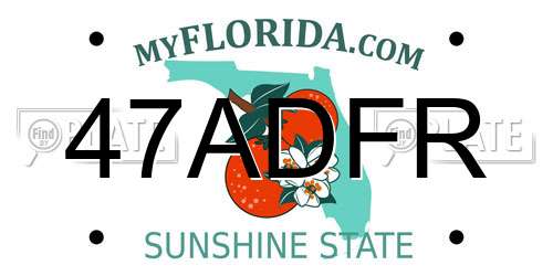 47ADFR Florida License Plate