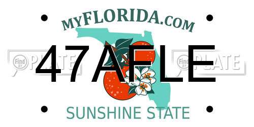 47AFLE Florida License Plate
