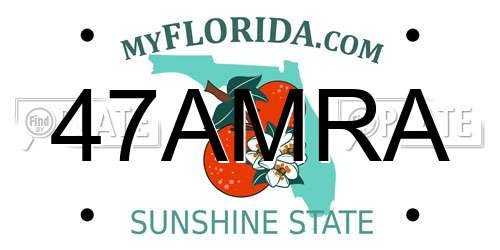47AMRA Florida License Plate