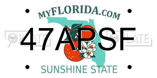 47APSF Florida License Plate