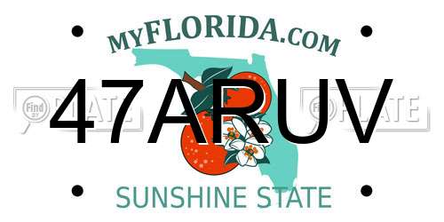 47ARUV Florida License Plate