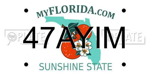 47AYIM Florida License Plate