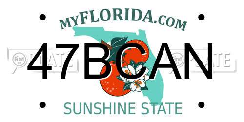 47BCAN Florida License Plate