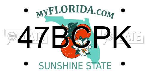 47BCPK Florida License Plate