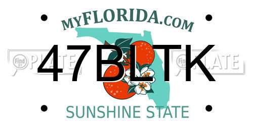 47BLTK Florida License Plate