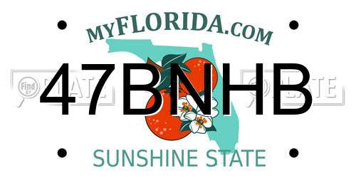 47BNHB Florida License Plate