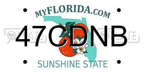 47CDNB Florida License Plate