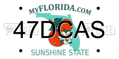 47DCAS Florida License Plate