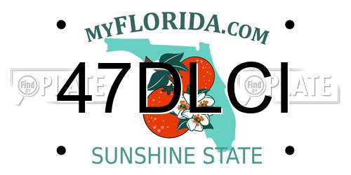 47DLCI Florida License Plate