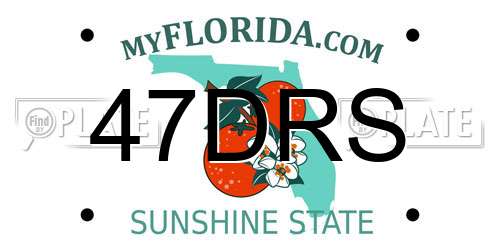 47DRS Florida License Plate