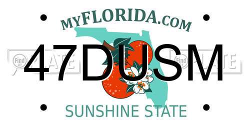 47DUSM Florida License Plate