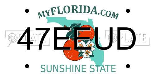47EEUD Florida License Plate