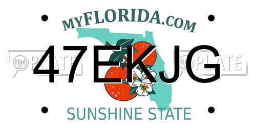 47EKJG Florida License Plate