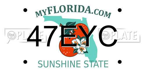 47EYC Florida License Plate
