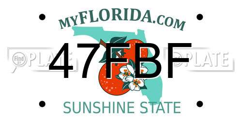 47FBF Florida License Plate