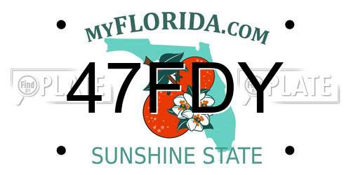 47FDY Florida License Plate