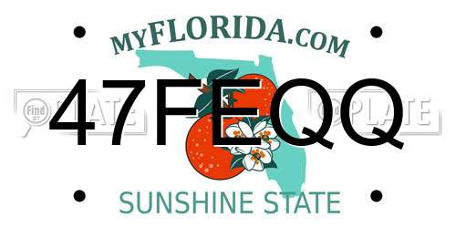 47FEQQ Florida License Plate