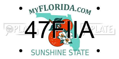 47FIIA Florida License Plate