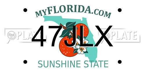 47JLX Florida License Plate
