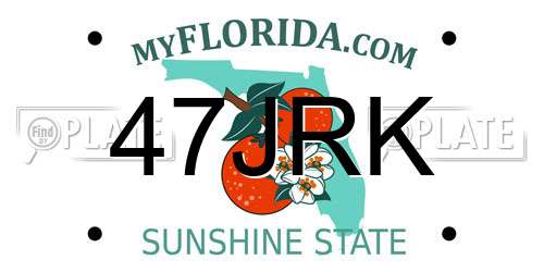 47JRK Florida License Plate