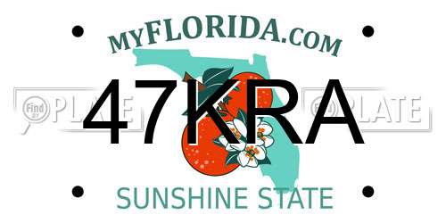 47KRA Florida License Plate
