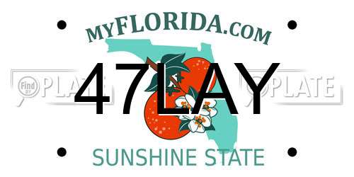 47LAY Florida License Plate