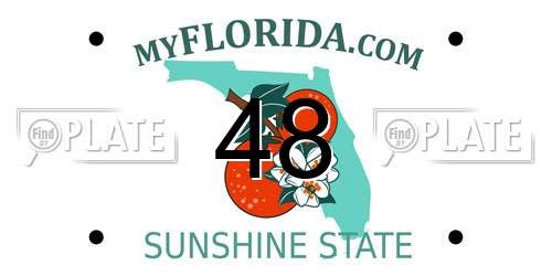 48 Florida License Plate