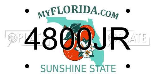 4800JR Florida License Plate