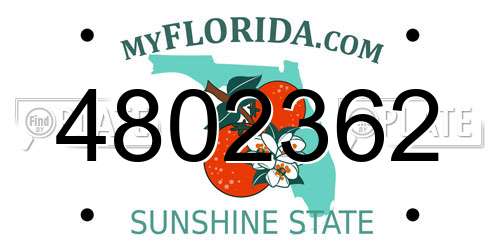 4802362 Florida License Plate