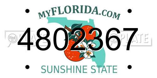 4802367 Florida License Plate