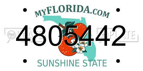4805442 Florida License Plate