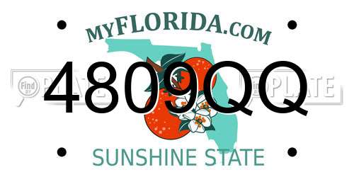 4809QQ Florida License Plate