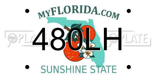 480LH Florida License Plate